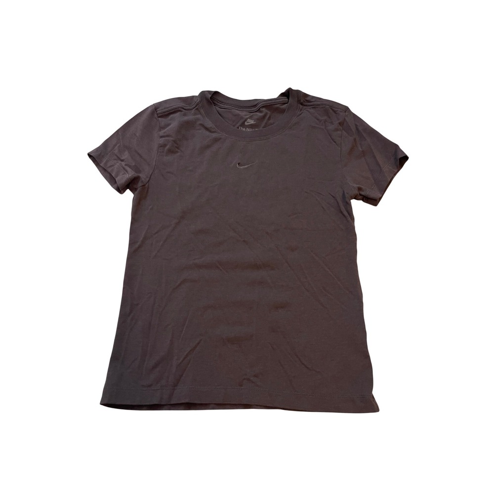 Nike Sportswear Essential Slim Fit Tee Womens‎ XS brown Crewneck T-Shirt I02